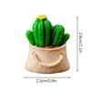 1Pc Miniature Cactus Ornament Dollhouse Rabbit Succulent Potted Plants Micro Landscape Decoration Dollhouse Miniature Toy