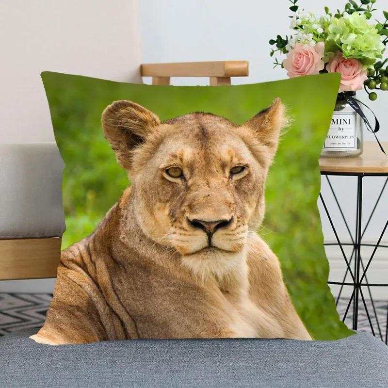 Наволочка с изображением льва, украшение для дома, гостиная, диван, наволочка, украшение для спальни, комнаты 45x45 см