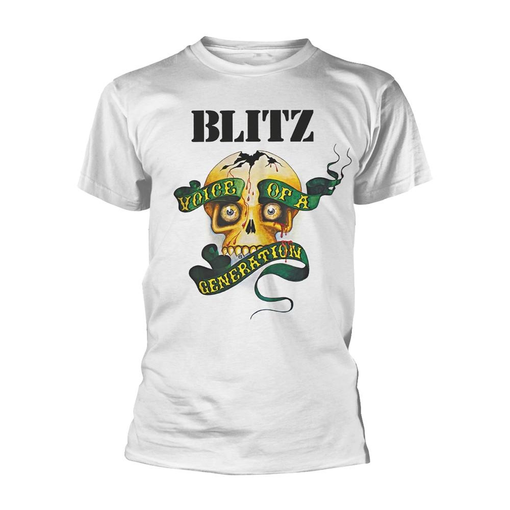 Blitz Voice Of A Generation (White) Official Mens T-Shirt