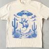 Funny Possum Shirt, UFO Alien Abduction Tee, Opossum Lover Gift, Vintage Western Desert, Unisex Relaxed Fit Comfort Colors