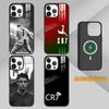 Чехол для телефона Player H-Ronaldo C-CR7 для iPhone 17,16,15,14,13,Pro,Max,Plus, Магнитный для беспроводной зарядки Magsafe