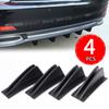 Car MIni Tail Spoiler Black ABS Rear Refitting Tool Car Front Bumper Lip Decoration Diffuser Splitter Fins Small Wing Spoiler