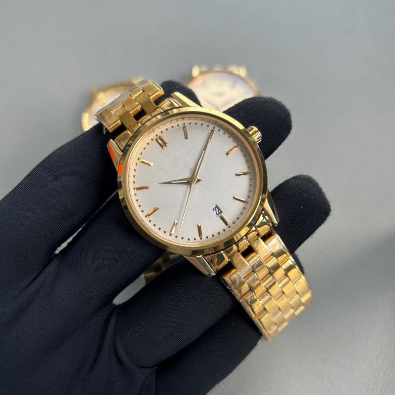 Langjia Retro Couple's Quartz Watches with Sapphire Glass and Interchangeable Steel and Leather Straps