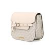 Michael Kors MK Emilia Классическая сумка через плечо с монограммой из покрытого холста Маленькая женская сумка Бежевая 35S2GU5C1B-CREME-MULTI-LEGER