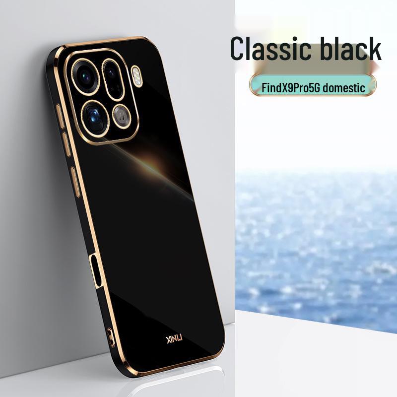Электроосажденный силиконовый защитный чехол для Oppo Find X9 Pro с полным покрытием камер и противоударным дизайном