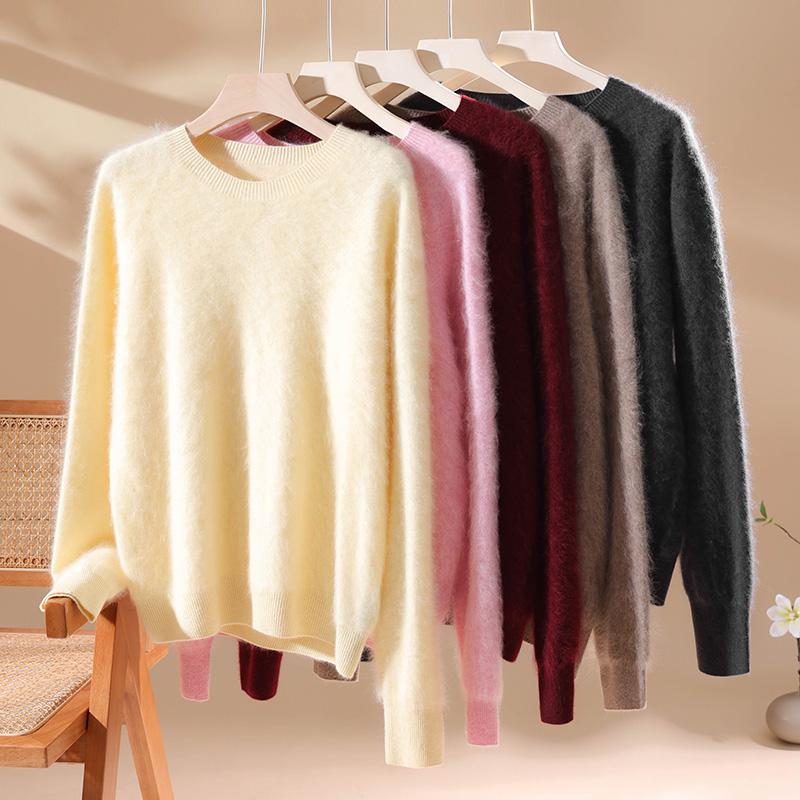 Женский кашемировый свитер Qinghe кашемир 100% кашемир пушистый теплый модный с начесом