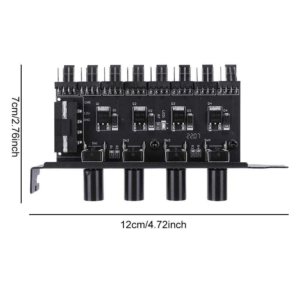 Хаб для вентиляторов корпуса ПК Адаптер SATA/4-pin 8-канальный ШИМ-хаб Контроллер скорости вентиляторов охлаждения 4 ручки Хаб для вентиляторов охлаждения корпуса ПК