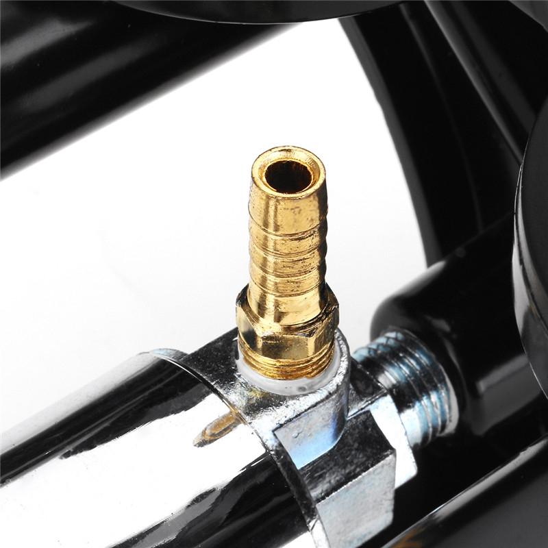 Высококачественная нержавеющая сталь 120 Гц 300 дБ Супер громкий двойной пневматический сигнал Двухтональная труба Комплект Dukes с компрессором Для автомобиля Грузовика Лодки Грузовика DC12/24В