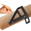 45/90 Degree Aluminum Alloy Miter Triangle Ruler High Precision Layout Measuring Tool Woodworking Square Protractor 3D Multi Angle Measuring Ruler
