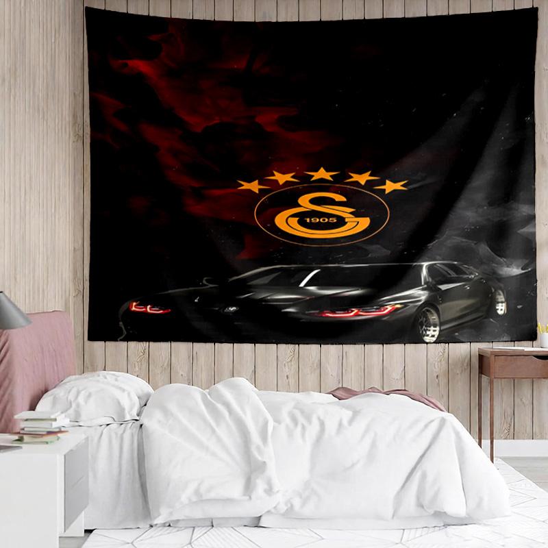 1PC Galatasaray Football Club Crest Tapestry, Unique Design Tapestry, Suitable for Bedroom,Livingroom, Playroom,Heartwarming Holiday Gifts