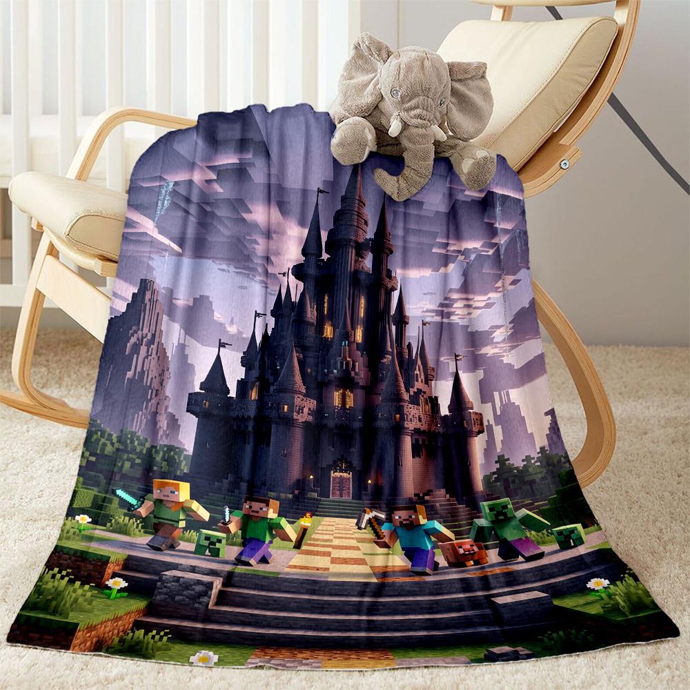 Minecraft 491 Blanket Soft Warm Cozy Perfect for Office Chair Couch Sofa All-Season Use Warmthful Decor Ideal Gift for Friends Family Couples Picnic