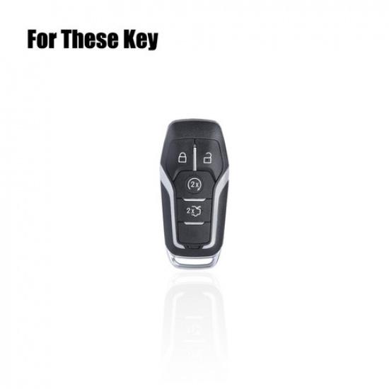Zinc Alloy Leather Car Remote Key Fob Case Cover Holder For Lincoln MKC MKX MKZ
