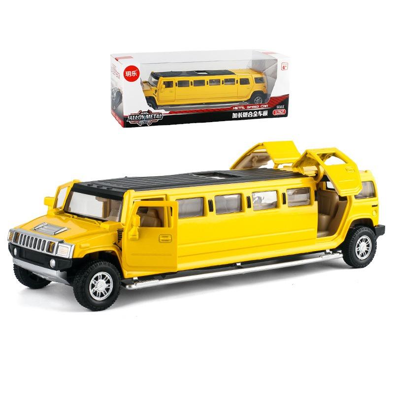 1/32 сплав Hummer H2 удлиненный лимузин металлическая литая модель автомобиля звук и свет инерционный детский игрушечный транспорт подарок