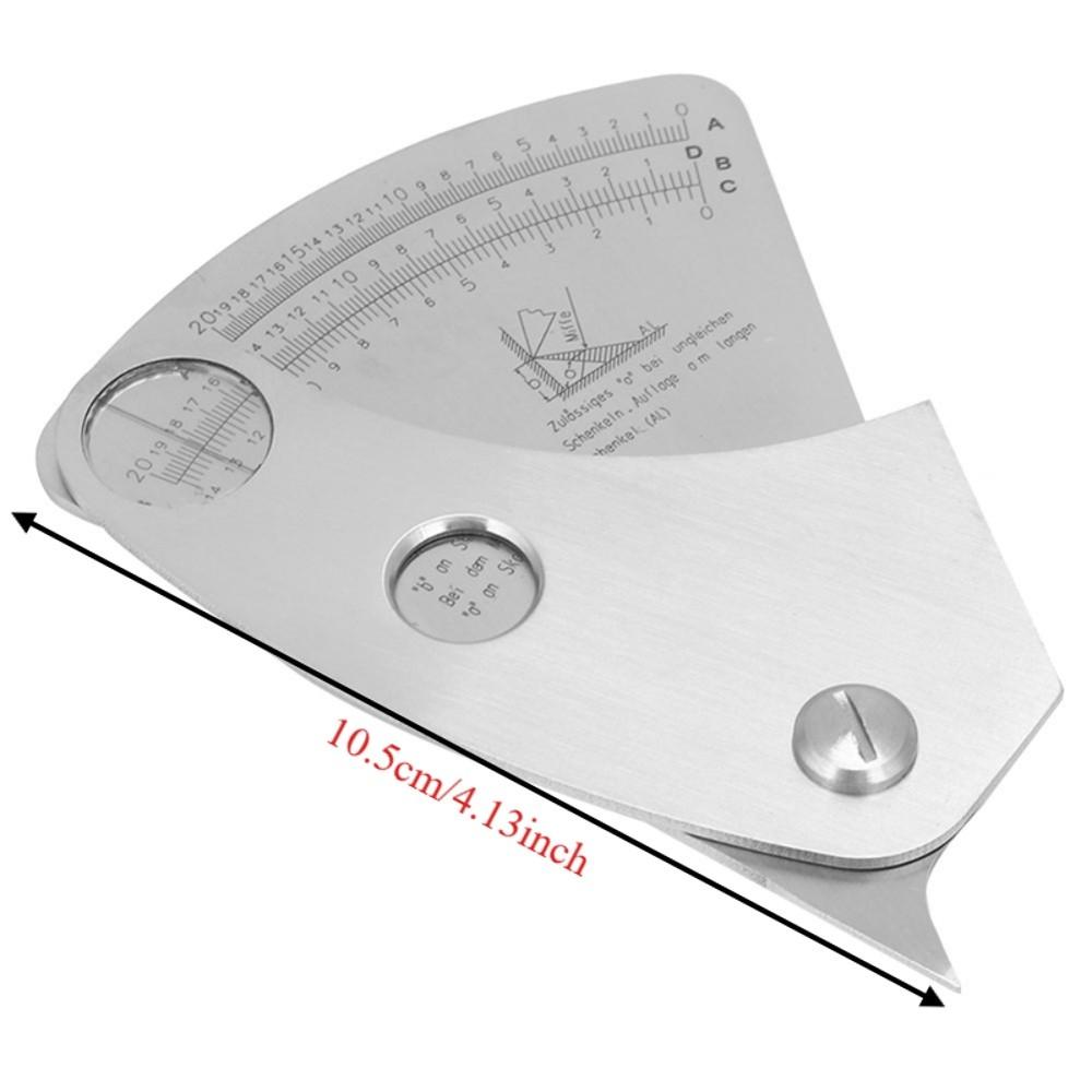Stainless Steel Welding Inspection Tool 0 20mm Measuring Range Angle Test Ruler  Welding Engineers