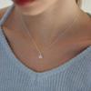 Murmur [925silver]Glow Square Drop Necklace