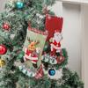 4 шт. рождественские чулки из мешковины, 3D Санта, снеговик, лось, рождественские пакеты для угощений, рождественские подвесные чулки для дерева, камина, украшения для вечеринки