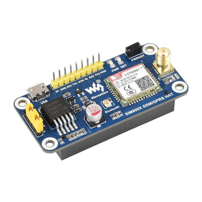 SIM800C GSM / GPRS / Blueth HAT для Raspberry Pi, 2G Связь