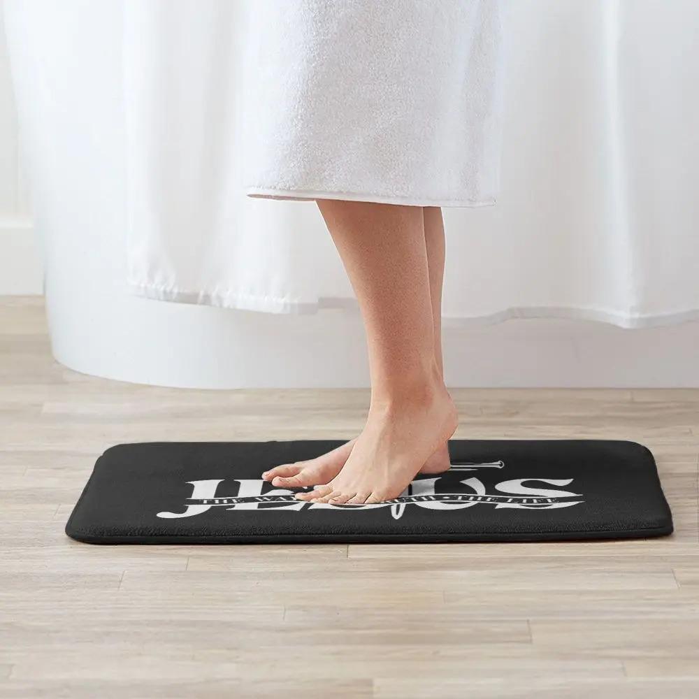 Disney Jesus The Way Truth Life Door Mat Balcony Bedroom Entrance Carpet Religion Cross Christian Faith Anti-Slip Rug
