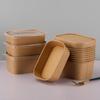 Rectangular Kraft Paper Takeaway Food Boxes