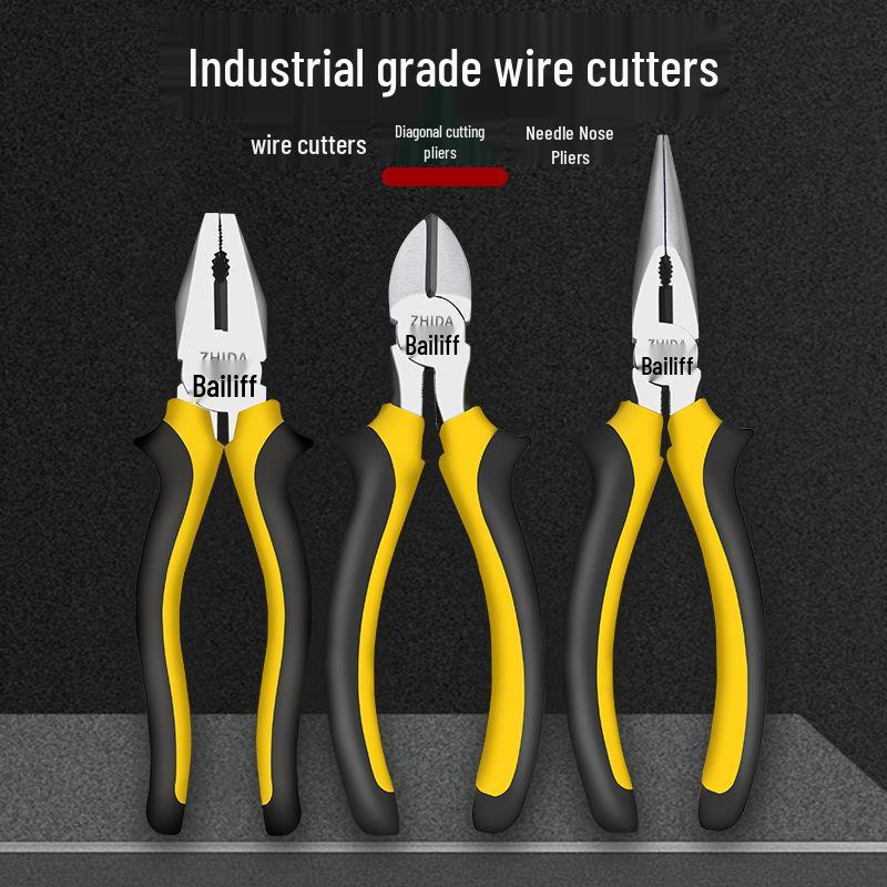 Многофункциональные плоскогубцы Knipex для электромонтажных работ, с тонкими губками и для диагональной резки проводов.