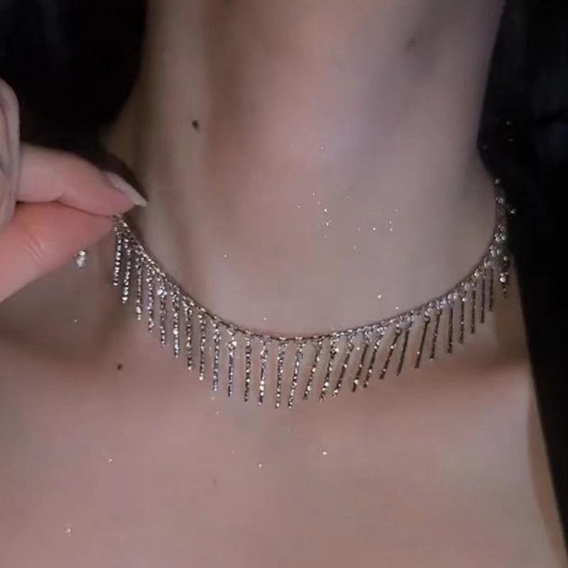 Короткое ожерелье с кисточками, чокер для женщин, воротник-чокер, модные винтажные украшения, подарок на вечеринку