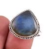 Натуральный драгоценный камень лабрадорит 925 пробы стерлинговое серебро ювелирное кольцо размер 10 Y3r43