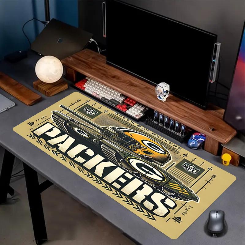 Green Bay Packers Print Mouse Pad, Anti‑Slip Desktop keyboard Mat, for PC Laptop Gaming Working Daily Use, Cool Festival Birthday Gift
