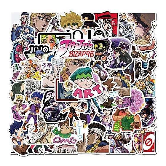Для Набор Наклеек JoJo's Bizarre Adventure из 50 Штук Милые Аниме для JoJo's Bizarre Adventure Наклейка Водонепроницаемая Наклейка Милый Стильный Мультяшный DIY Наклейка