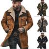 Autumn and Winter Men's Coat Suede Color Matching Jacket Multi-pocket Zipper Coat