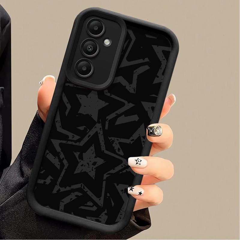 Чехол для телефона для Samsung Galaxy A55 A52 A33 чехлы A24 A15 A12 A23 A22 5G A54 A52s A53 A14 funda Чехол Пятиконечная Звезда Арт Звезда Луна Крутой