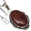 Pendant Mahogany Obsidian Gemstone Handmade Antique Silver Jewelry 2.25"
