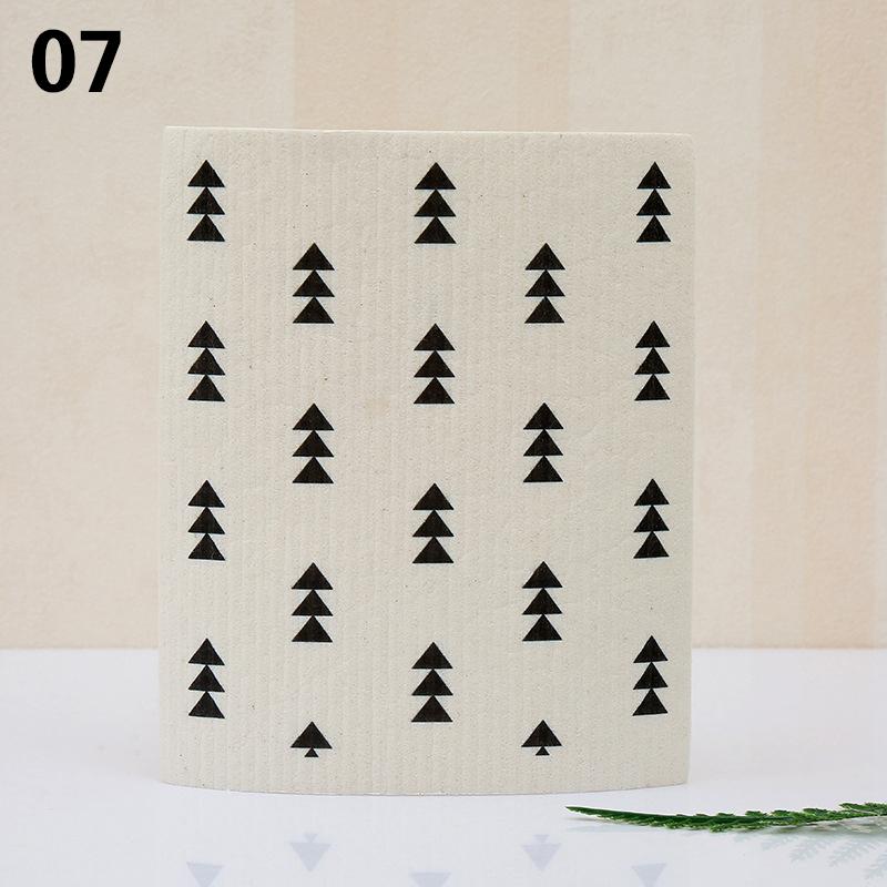 1 шт. многоразовая губка для мытья посуды кухонная напечатанная впитывающая тряпка для мытья посуды целлюлозные салфетки для уборки