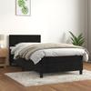 3141163 vidaXL Divan Bed with Mattress Black 90x200 Cm Velvet