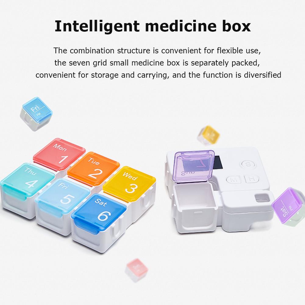 Smart 7-Day Pill Organizer Electronic Timing Reminder Medicine Storage Case Box