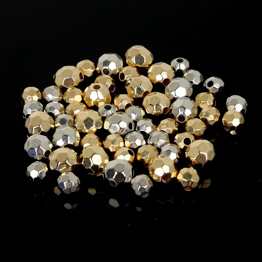 100-500Pcs Acrylic CCB Faceted Geometry Seed Spacer Beads for Jewelry Making DIY Bracelet Necklaces
