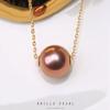 Baroqueonly 5a Natural Freshwater Pearl Necklace Strong Light Round Edison 18k Gold Pendant Collarbone Chain Female Psf