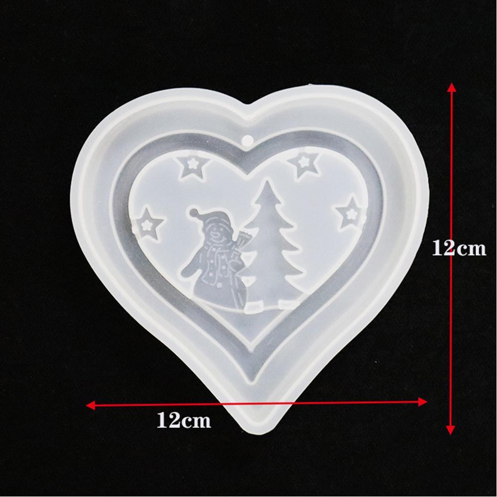 4x Christmas Elements Silicone Elk Molds For DIY Pendants Keychains Resin Charms