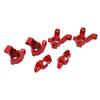 RC Steering Group Assembly Set Aluminum Alloy RC Car Steering Assembly Kit for Traxxas Latrax Teton 1 18 Red