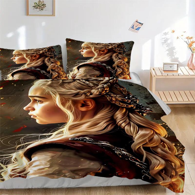 Fantasy Warrior Bedding 3 Piece Set Hd Print Duvet Cover Pillowcases For Teens Adult Bedroom Decoration Christmas Gift C9211372