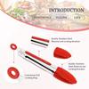 Anti-slip Kitchen Tongs BBQ Stainless Steel Silicone Tip Salad Bread Serving Tool Non-Stick Kitchen Barbecue Food Clamp