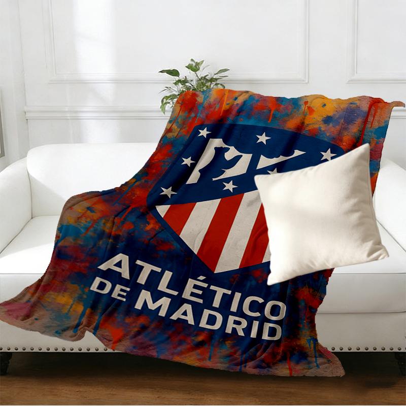 Atletico Madrid Print Blanket - Soft & Comfortable, for Bedroom, Travel, Sofa, Home Decoration - Birthday Christmas Gift for Friend