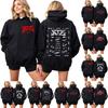 Women's Fashion Casual Outfit Sweatsuit Long Sleeve Top Printed Hooded Sweatshirt