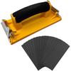 Dodtazz Hand Sander, Sandpaper Set, Sandpaper, and File Set with Holder (Main Unit + 15-Piece Sandpaper Set)