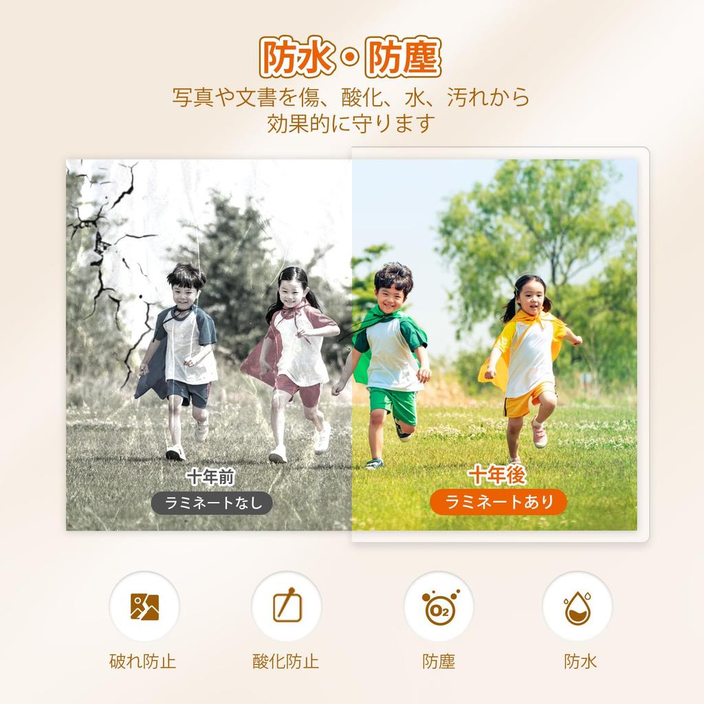 Bonsaii A4 Пленка Легкий ламинатор, 100% Без замятий, 5 листов в комплекте, Тонкий/Коррозионный режим, Толщина 100 мкм, Без складок, Без пузырьков, Использование, Компактный,