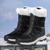 Female Cotton Boots Plus Size 42 Winter Womens Snow Boots Non-slip Outdoor Waterproof Women Keep Warm Boots Botas Mujer Zipper