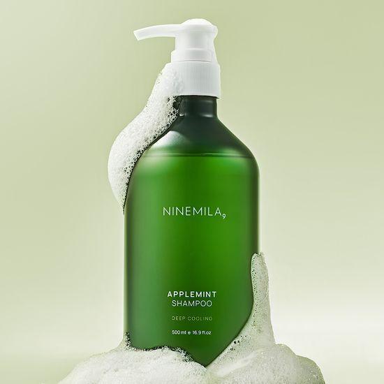 NINEMILA Шампунь против выпадения волос с яблочной мятой для жирной кожи головы 500 мл