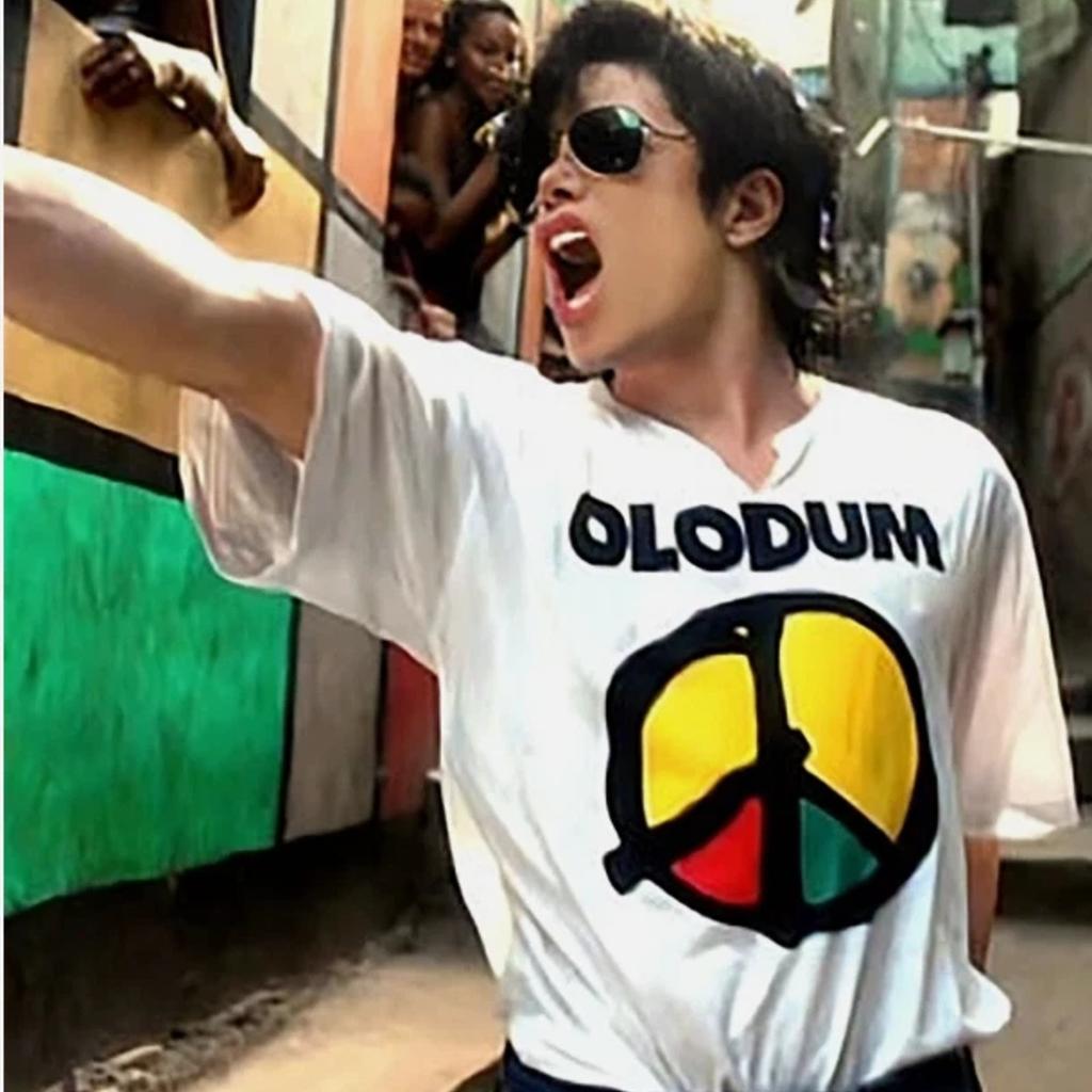 Ретро футболка Olodum с принтом для унисекс Белая хлопковая футболка Винтажный подарок
