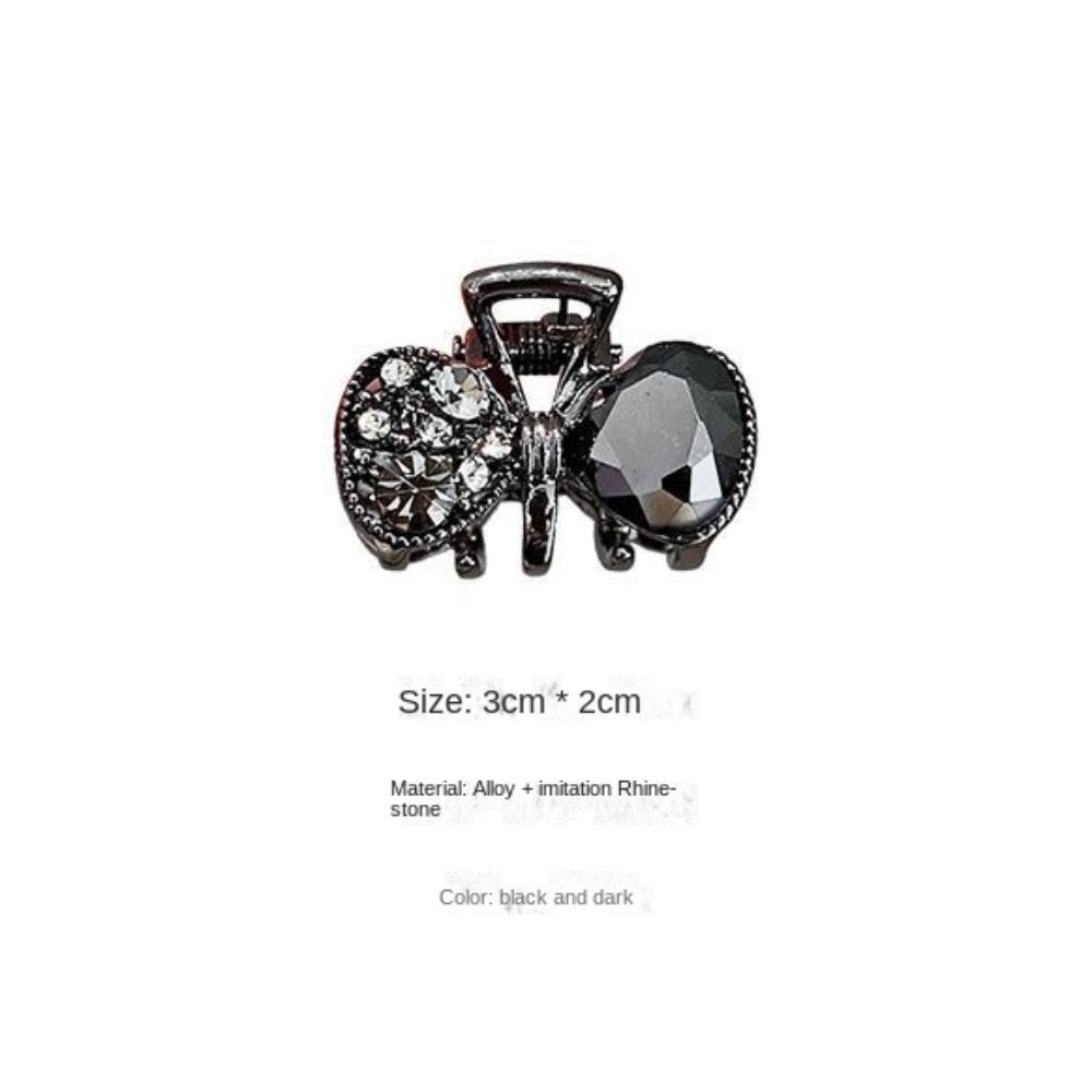Crystal Bow Mini Hair Claw Clip Alloy Rhinestone Claw Clip 2024 Hairpin  Girl Birthday Gift