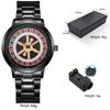 Black playing card wheel quartz watch gambling watch dial men's high-end fashion sports watch alloy high