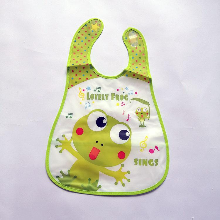 Reusable Baby Waterproof Bib Cartoon EVA Saliva Towel Anti Dirty Apron Feeding Drool Towel for 1-3 Years Old Choldren
